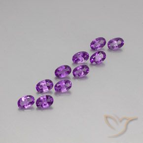 4.09ctw Naturel Pourpre violacé moyen Améthyste, ovale, VVS-VS