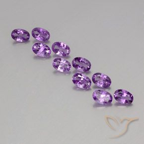 3.99ctw Naturel Pourpre violacé moyen Améthyste, ovale, VVS-VS