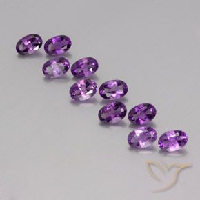 4.11ctw Naturel Violet moyen-foncé Améthyste, ovale, VVS-VS