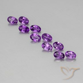 3.80ctw Naturel Pourpre violacé profond Améthyste, ovale, VVS-VS