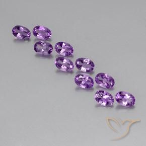 4.09ctw Naturel Violet violacé Améthyste, ovale, VVS-VS