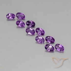 3.72ctw Naturel Violet violacé Améthyste, ovale, VVS-VS