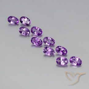 3.94ctw Naturel Violet violacé Améthyste, ovale, VVS-VS