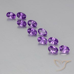 4.01ctw Naturel Violet violacé Améthyste, ovale, VVS-VS