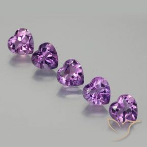 3.64ctw Naturel Violet moyen Améthyste, Cœur, VVS-VS