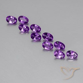 4.12ctw Naturel Pourpre violacé moyen-foncé Améthyste, ovale, VVS-VS