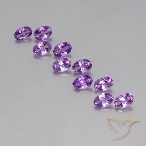 4.28ctw Naturel Violet violacé Améthyste, ovale, VVS-VS