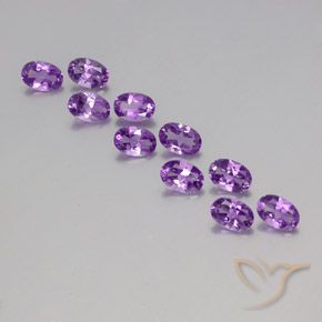 4.03ctw Naturel Violet violacé Améthyste, ovale, VVS-VS