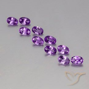 3.96ctw Naturel Violet violacé Améthyste, ovale, VVS-VS
