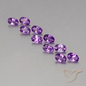 3.93ctw Naturel Pourpre violacé moyen-foncé Améthyste, ovale, VVS-VS