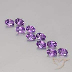 4.08ctw Naturel Violet violacé Améthyste, ovale, VVS-VS