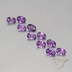 3.64ctw Naturel Violet Rosâtre Améthyste, ovale, VVS-VS