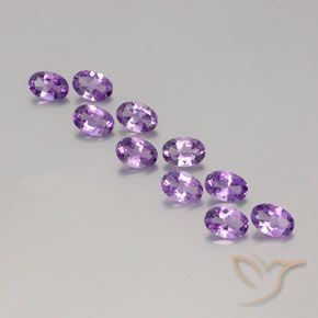 3.67ctw Naturel Violet violacé Améthyste, ovale, VVS-VS