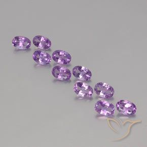 3.87ctw Naturel Violet rosâtre moyen Améthyste, ovale, VVS-VS