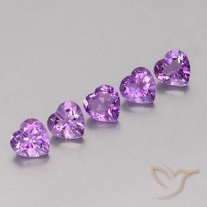3.60ctw Naturel Violet Rosâtre Améthyste, Cœur, VS