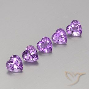 3.63ctw Naturel Violet rosé foncé Améthyste, Cœur, VS