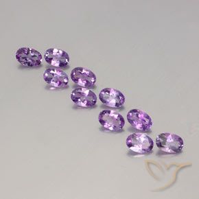 3.79ctw Naturel Violet rosâtre moyen Améthyste, ovale, VVS-VS