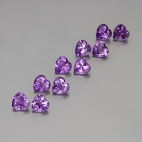 Achetez naturel 6,81ct violet pourpre améthyste gems, forme de coeur, en provenance brésil chez gemselect. en stock, livraison internationale!