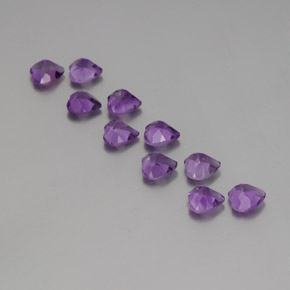 Achetez naturel 6,81ct violet pourpre améthyste gems, forme de coeur, en provenance brésil chez gemselect. en stock, livraison internationale!