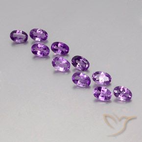 3.85ctw Naturel Violet violacé Améthyste, ovale, VVS-VS