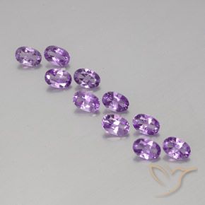 3.95ctw Naturel Violet rosâtre moyen Améthyste, ovale, VVS-VS
