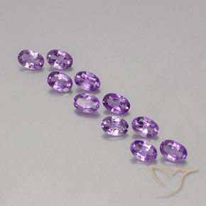 3.85ctw Naturel Violet violacé Améthyste, ovale, VVS-VS