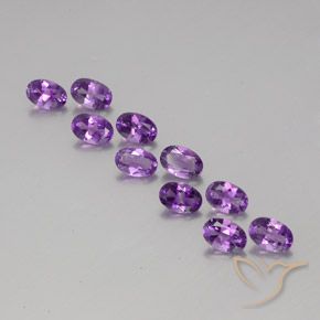 4.10ctw Naturel Violet violacé Améthyste, ovale, VVS-VS