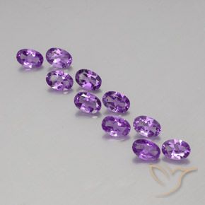 3.97ctw Naturel Pourpre violacé moyen-foncé Améthyste, ovale, VVS-VS
