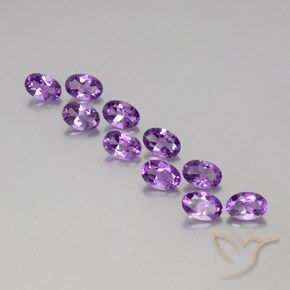 3.89ctw Naturel Pourpre violacé moyen-foncé Améthyste, ovale, VVS-VS