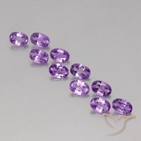 3.84ctw Naturel Pourpre violacé moyen Améthyste, ovale, VVS-VS