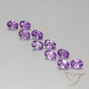 3.94ctw Naturel Violet violacé Améthyste, ovale, VVS-VS