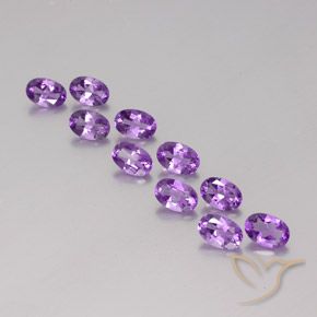 4.18ctw Naturel Violet violacé Améthyste, ovale, VVS-VS