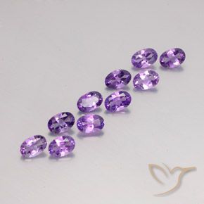 Achetez naturel 3,97ct violet améthyste gems, coupe ovale, en provenance brésil chez gemselect. en stock, livraison internationale!
