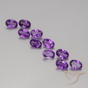 3.86ctw Naturel Pourpre violacé moyen-foncé Améthyste, ovale, VVS-VS