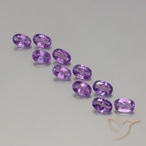 4.05ctw Naturel Violet Rosâtre Améthyste, ovale, VVS-VS