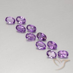 3.45ctw Naturel Violet rosâtre moyen Améthyste, ovale, VVS-VS