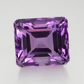Améthyste Violet Rosâtre naturelle Taille émeraude, 23.58 ct, VVS