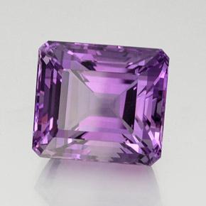 Améthyste Violet Rosâtre naturelle Taille émeraude, 23.58 ct, VVS