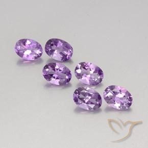4.29ctw Naturel Violet moyen Améthyste, ovale, VVS-VS