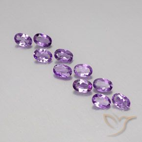 3.62ctw Naturel Pourpre violacé moyen-foncé Améthyste, ovale, VVS-VS