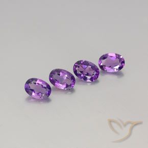 2.82ctw Naturel Violet rose vif Améthyste, ovale, VVS-VS