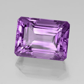 Améthyste Violet naturelle Taille émeraude, 39.88 ct, VVS