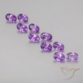 4.10ctw Naturel Pourpre violacé moyen-foncé Améthyste, ovale, VVS-VS
