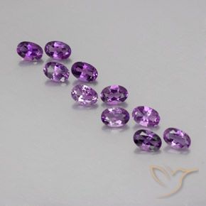 4.05ctw Naturel Violet violacé Améthyste, ovale, VVS-VS