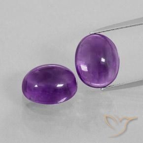 7.61ctw Naturel Violet moyen Améthyste, ovale, Transparent