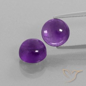 4.92ctw Naturel Violet moyen Améthyste, Tour, Transparent