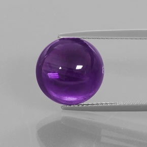 Améthyste Violet naturelle Coupe roude, 9.11 ct, Transparent
