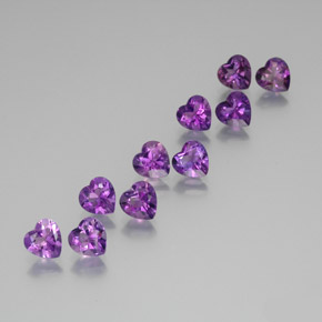Achetez naturel 7,29ct violet rose intense améthyste gems, forme de coeur, en provenance brésil chez gemselect. en stock, livraison internationale!