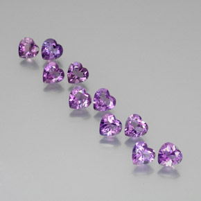 Achetez naturel 6,81ct violet rose vif améthyste gems, forme de coeur, en provenance brésil chez gemselect. en stock, livraison internationale!