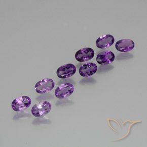 3.61ctw Naturel Pourpre violacé moyen-foncé Améthyste, ovale, VS